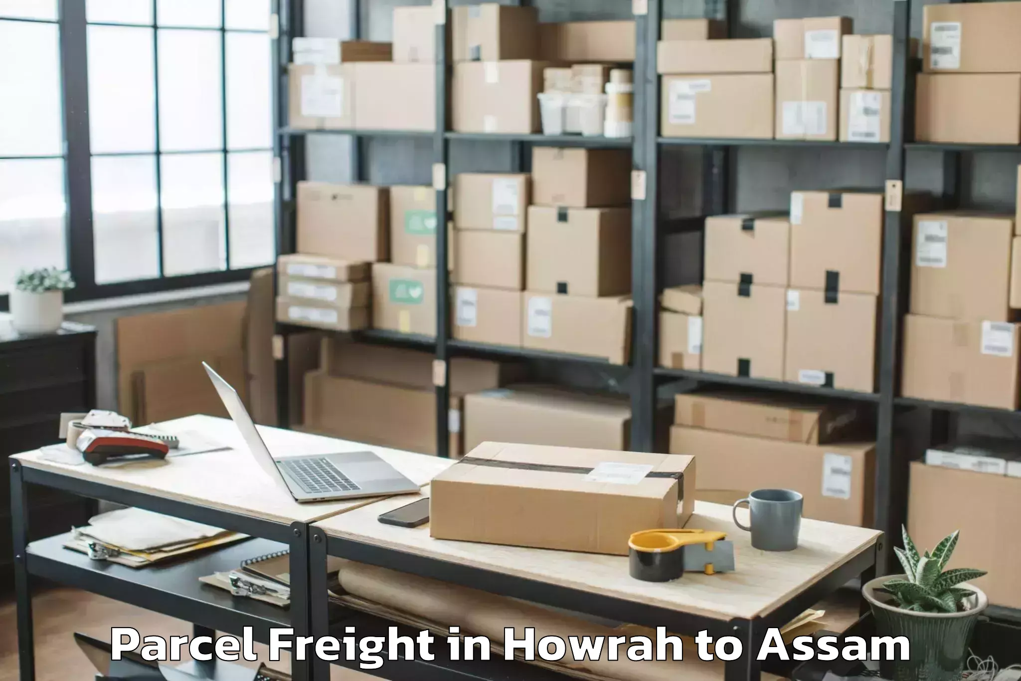 Book Howrah to Tezpur University Parcel Freight Online